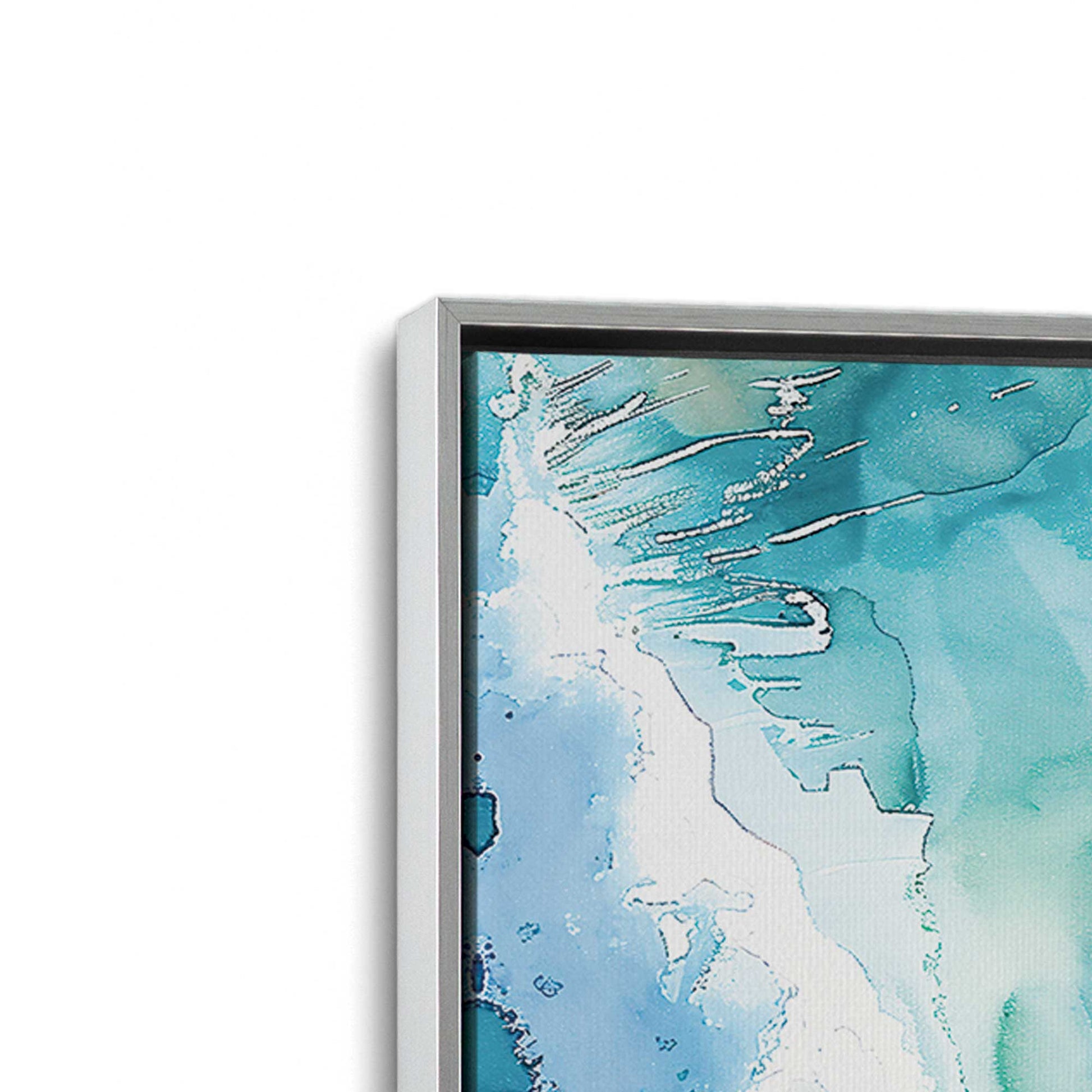 [Color:Polished Chrome], Picture of art in a Polished Chrome frame at an angle