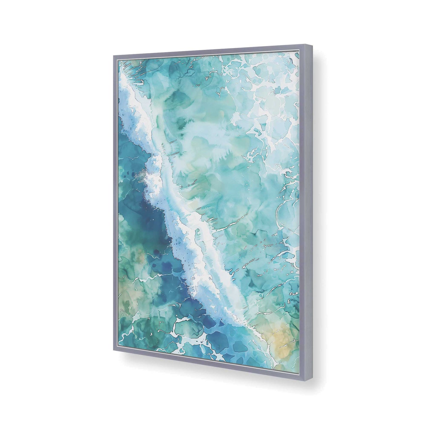 [Color:Polished Chrome], Picture of art in a Polished Chrome frame of the corner