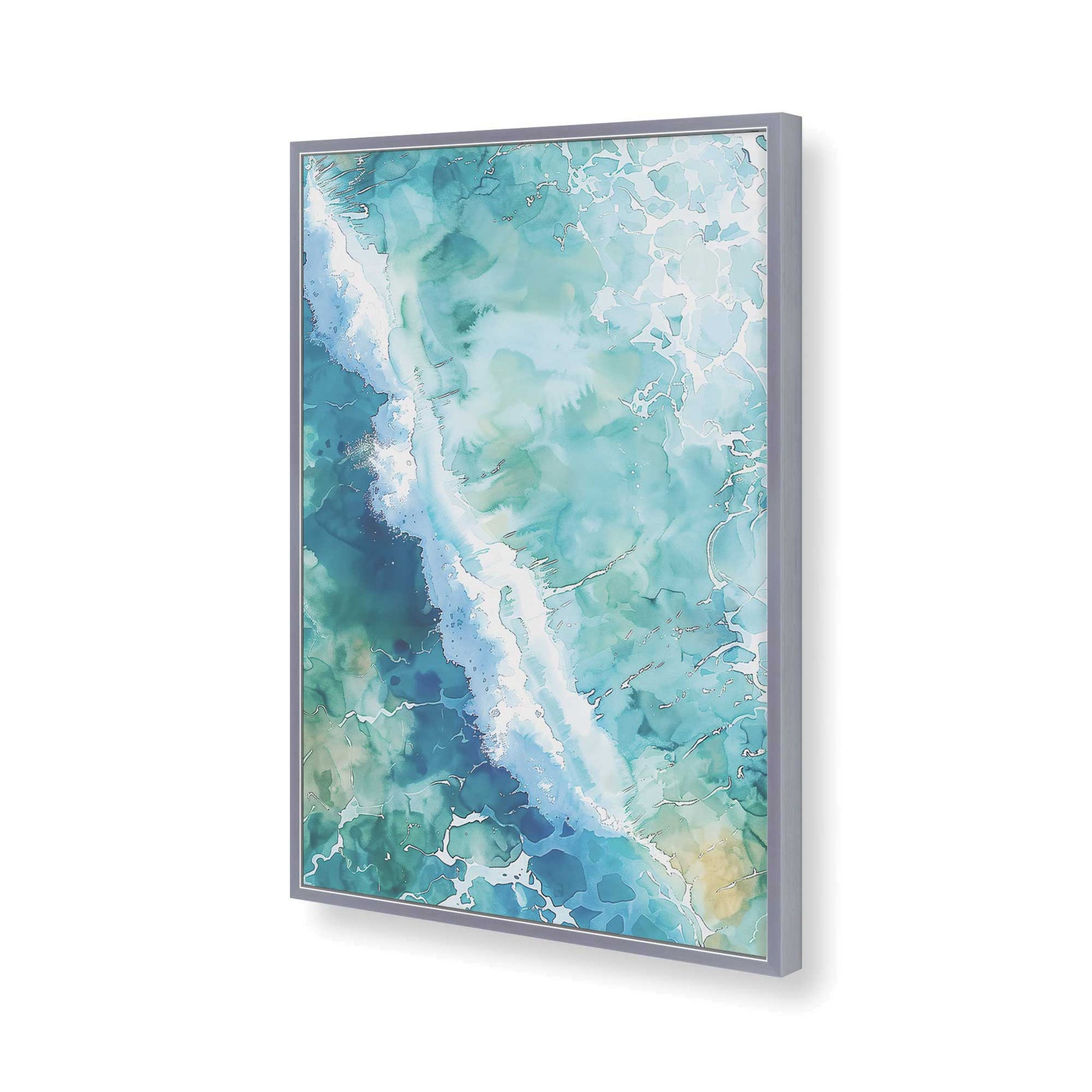 [Color:Polished Chrome], Picture of art in a Polished Chrome frame of the corner