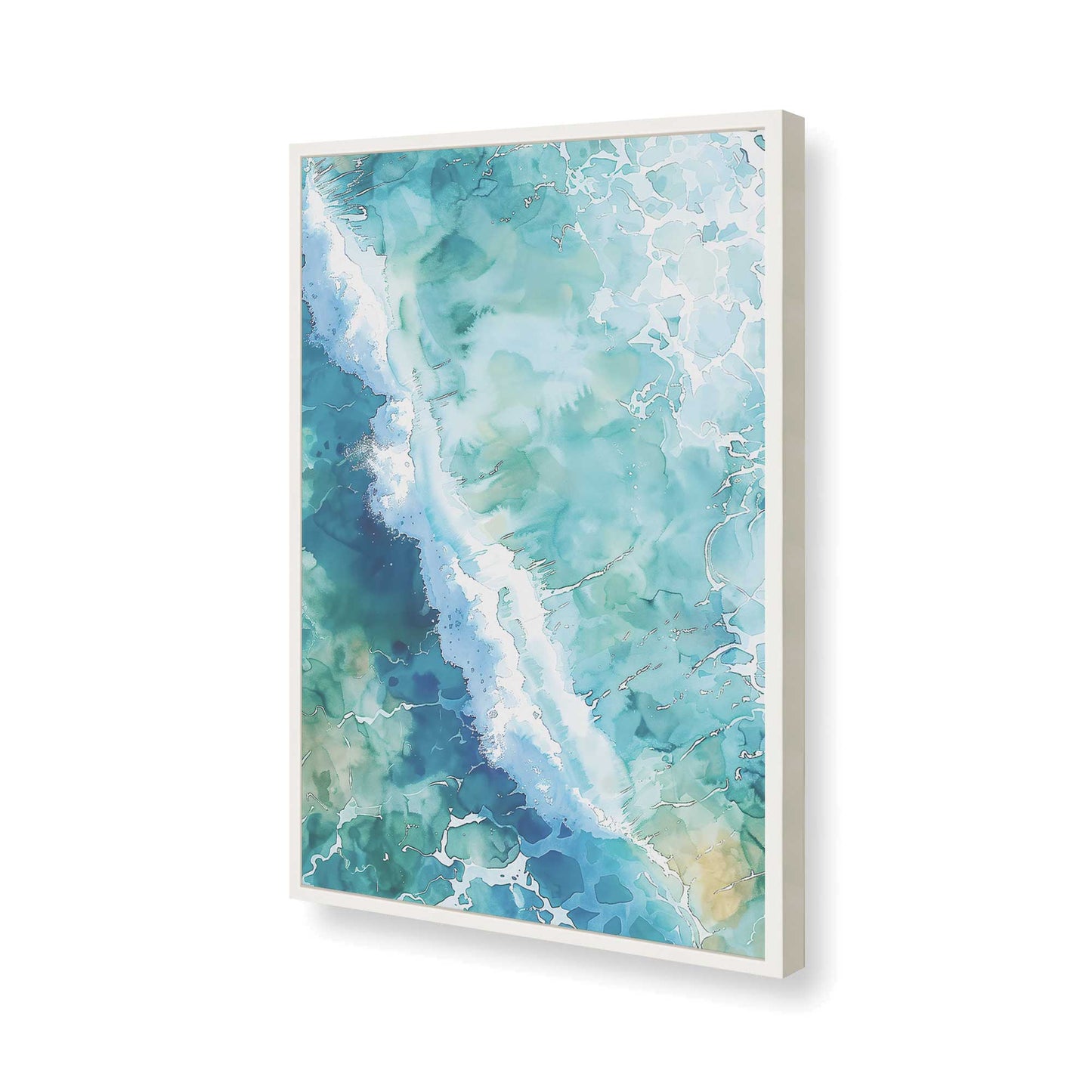 [Color:Opaque White], Picture of art in a Opaque White frame of the corner