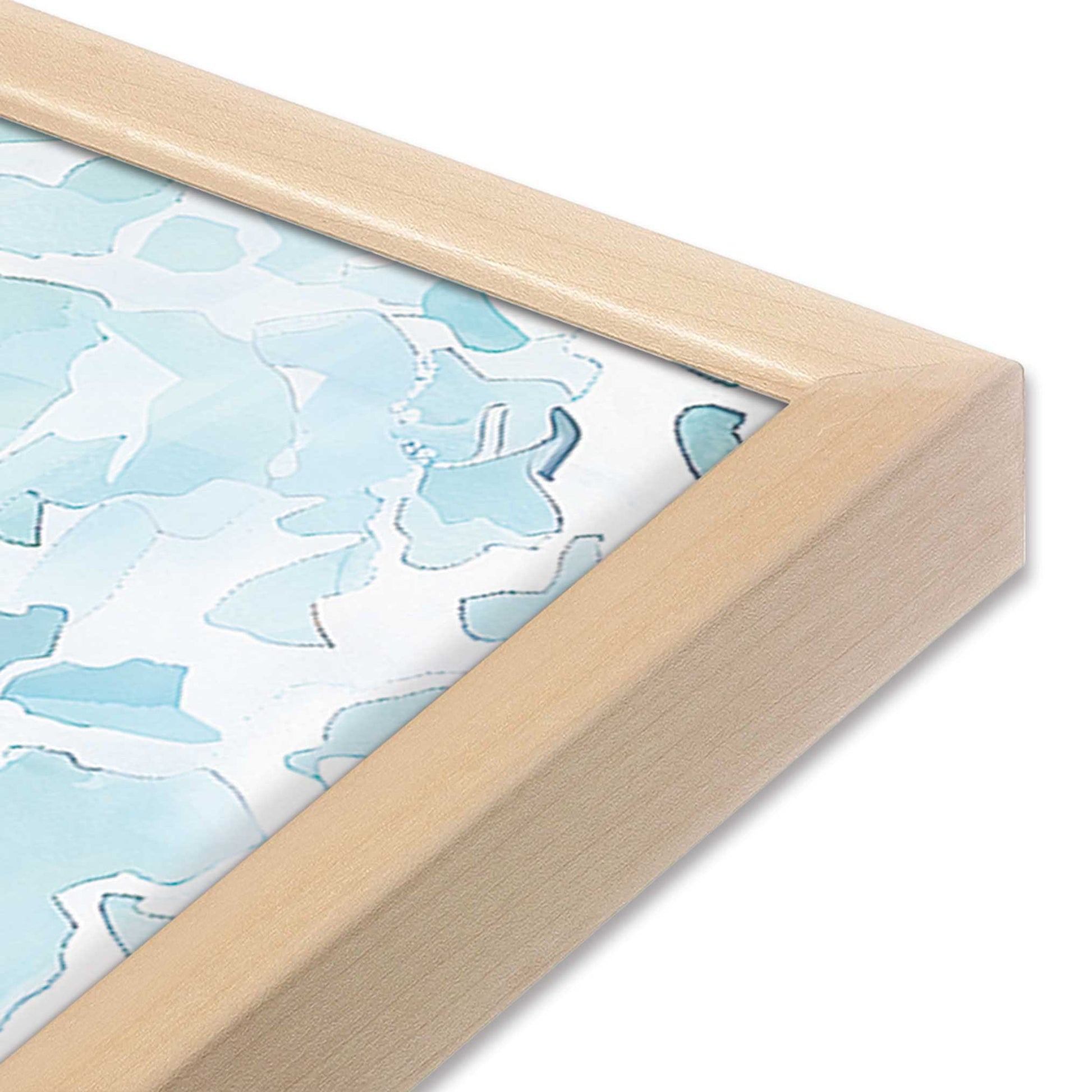[Color:Raw Maple], Picture of art in a Raw Maple frame at an angle
