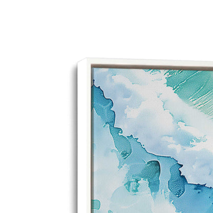 [Color:Opaque White], Picture of art in a White frame at an angle