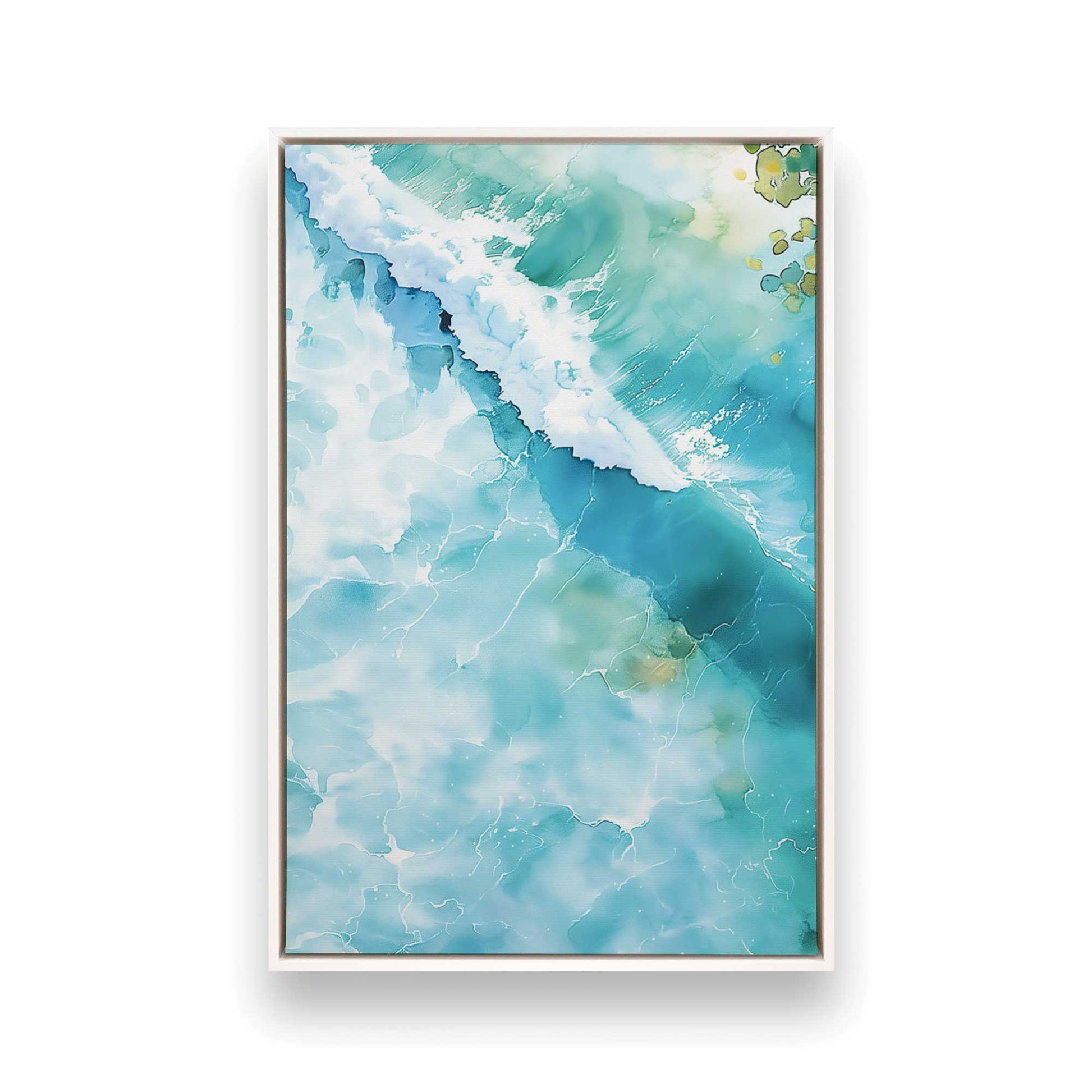 [Color:Opaque White], Picture of art in a White frame