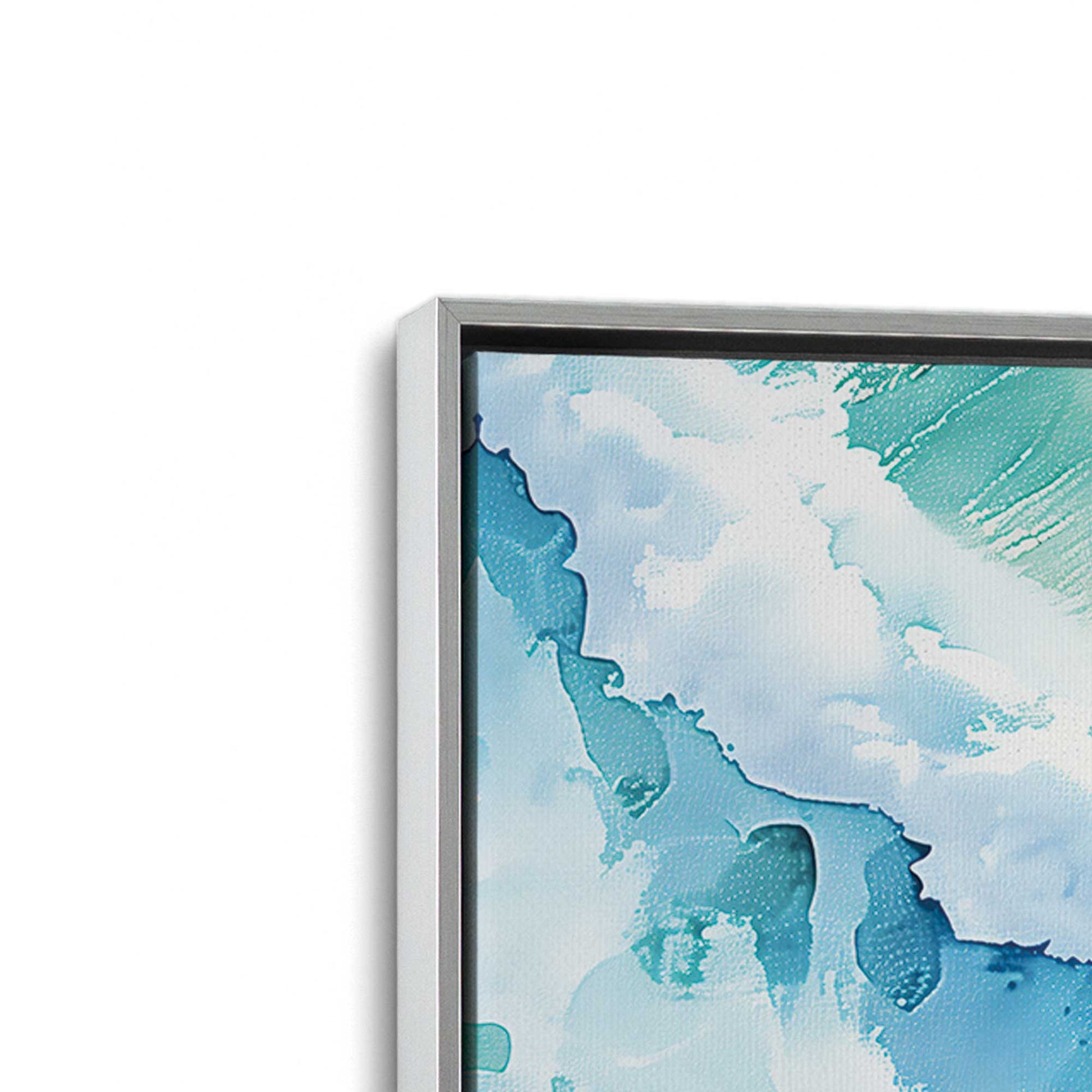 [Color:Polished Chrome], Picture of art in a Polished Chrome frame at an angle