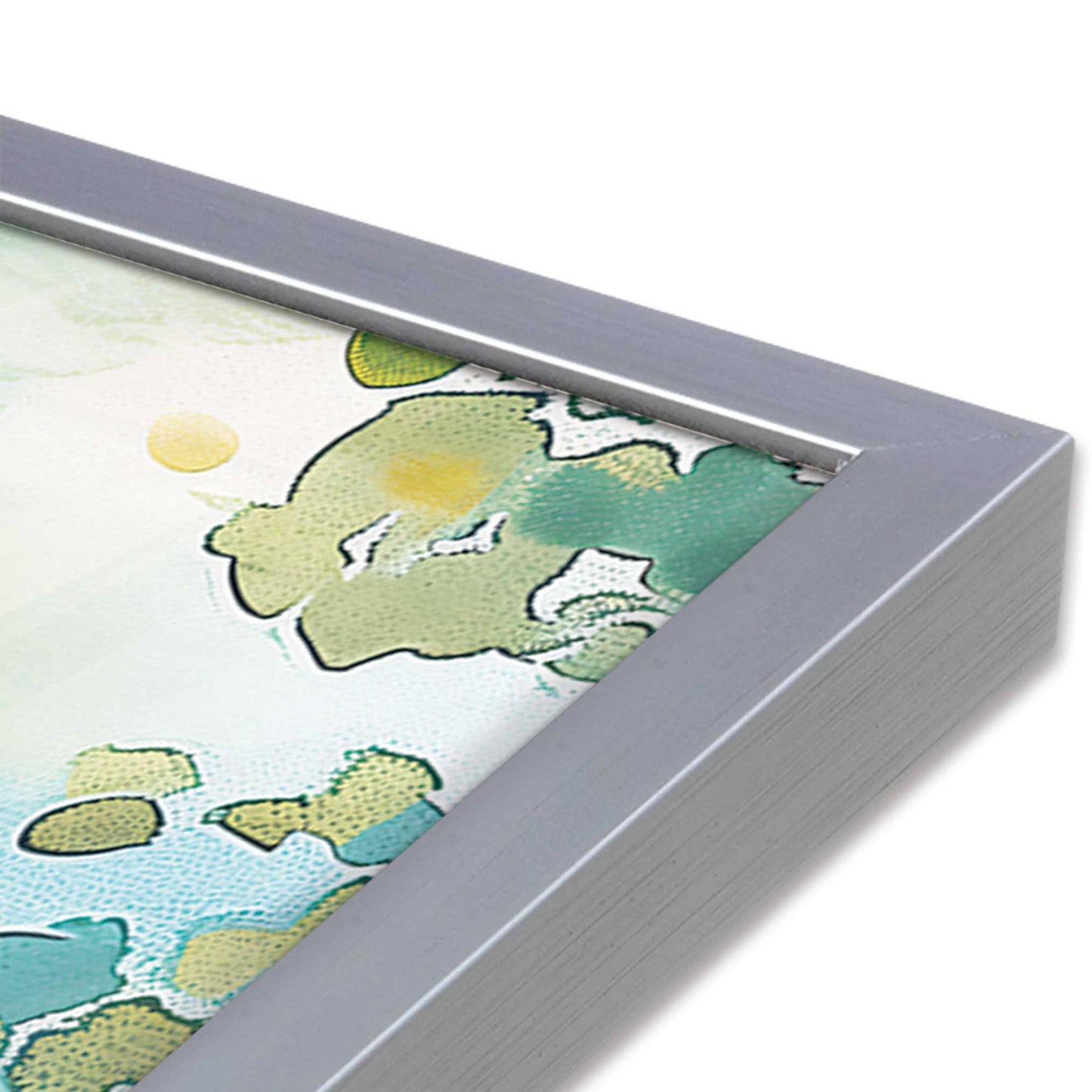 [Color:Polished Chrome], Picture of art in a Polished Chrome frame at an angle