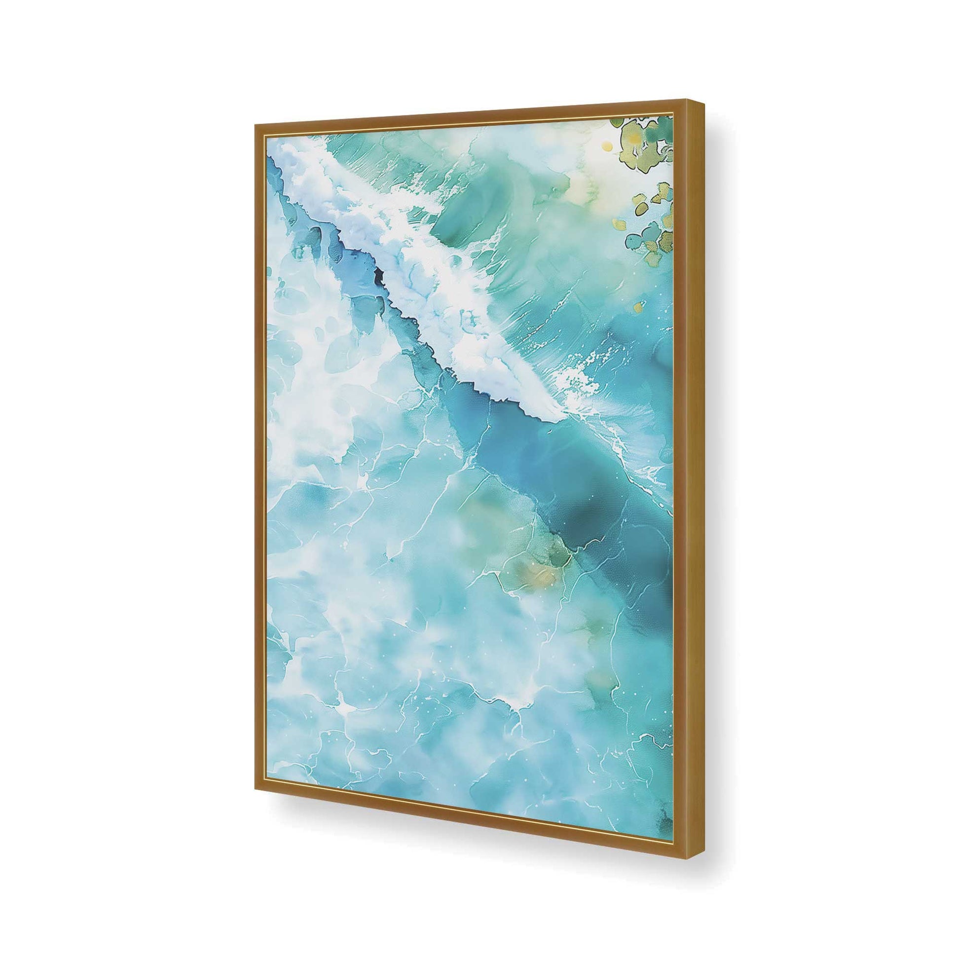 [Color:Polished Gold], Picture of art in a Polished Gold frame of the corner