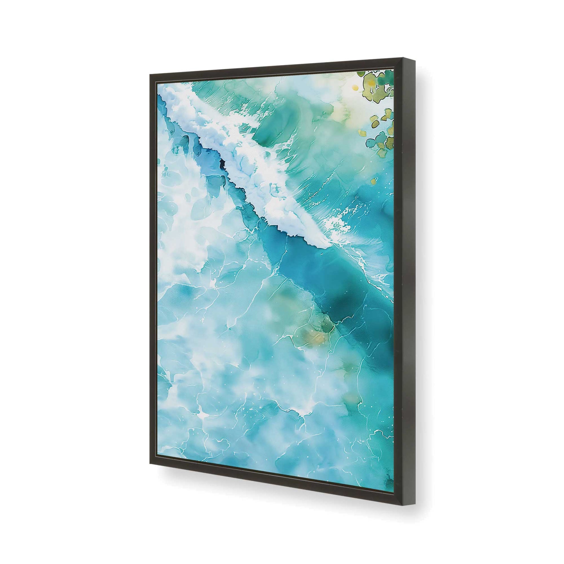 [Color:Satin Black], Picture of art in a Satin Black frame of the corner