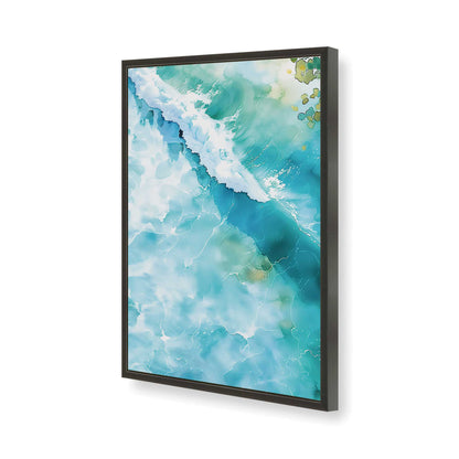 [Color:Satin Black], Picture of art in a Satin Black frame of the corner