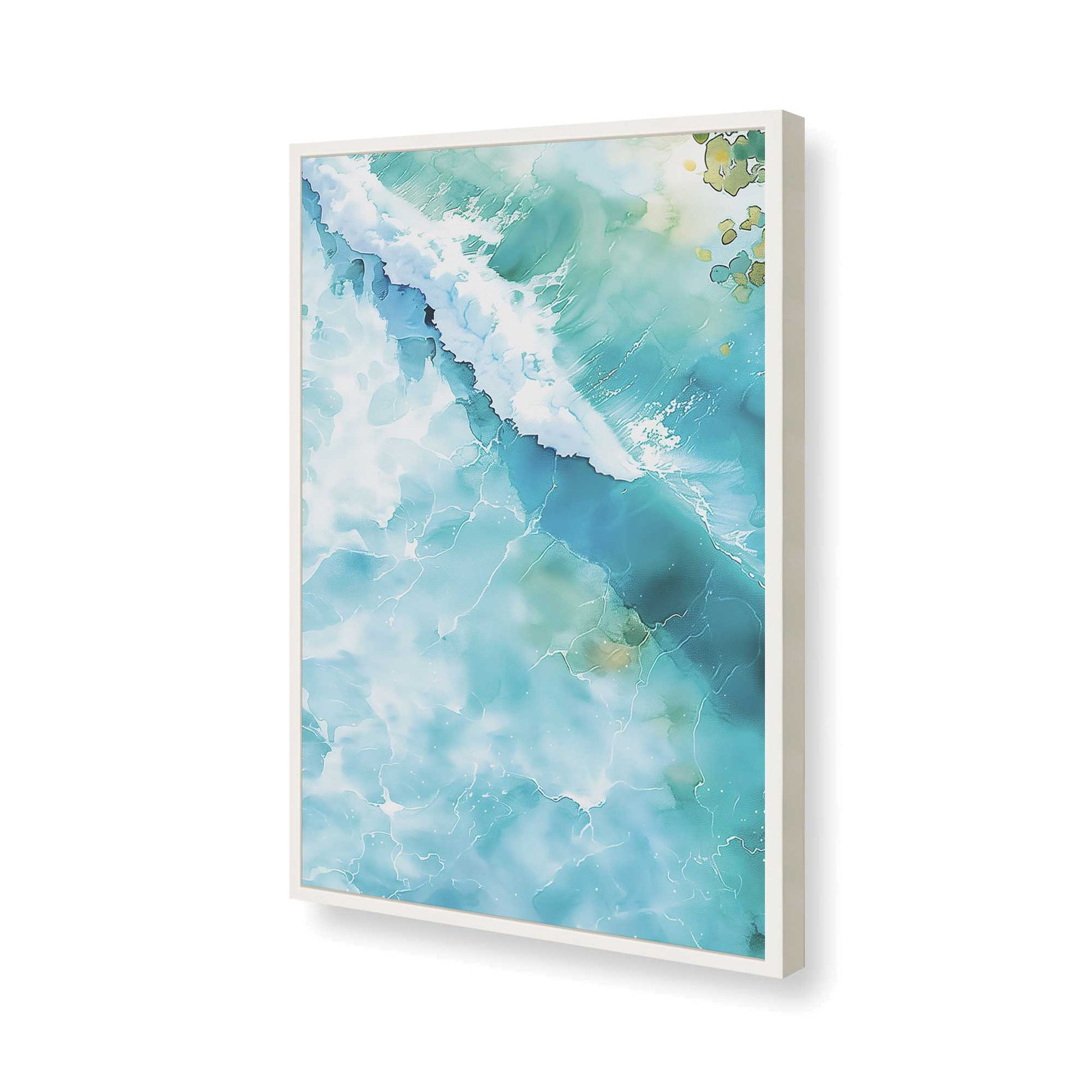 [Color:Opaque White], Picture of art in a Opaque White frame of the corner