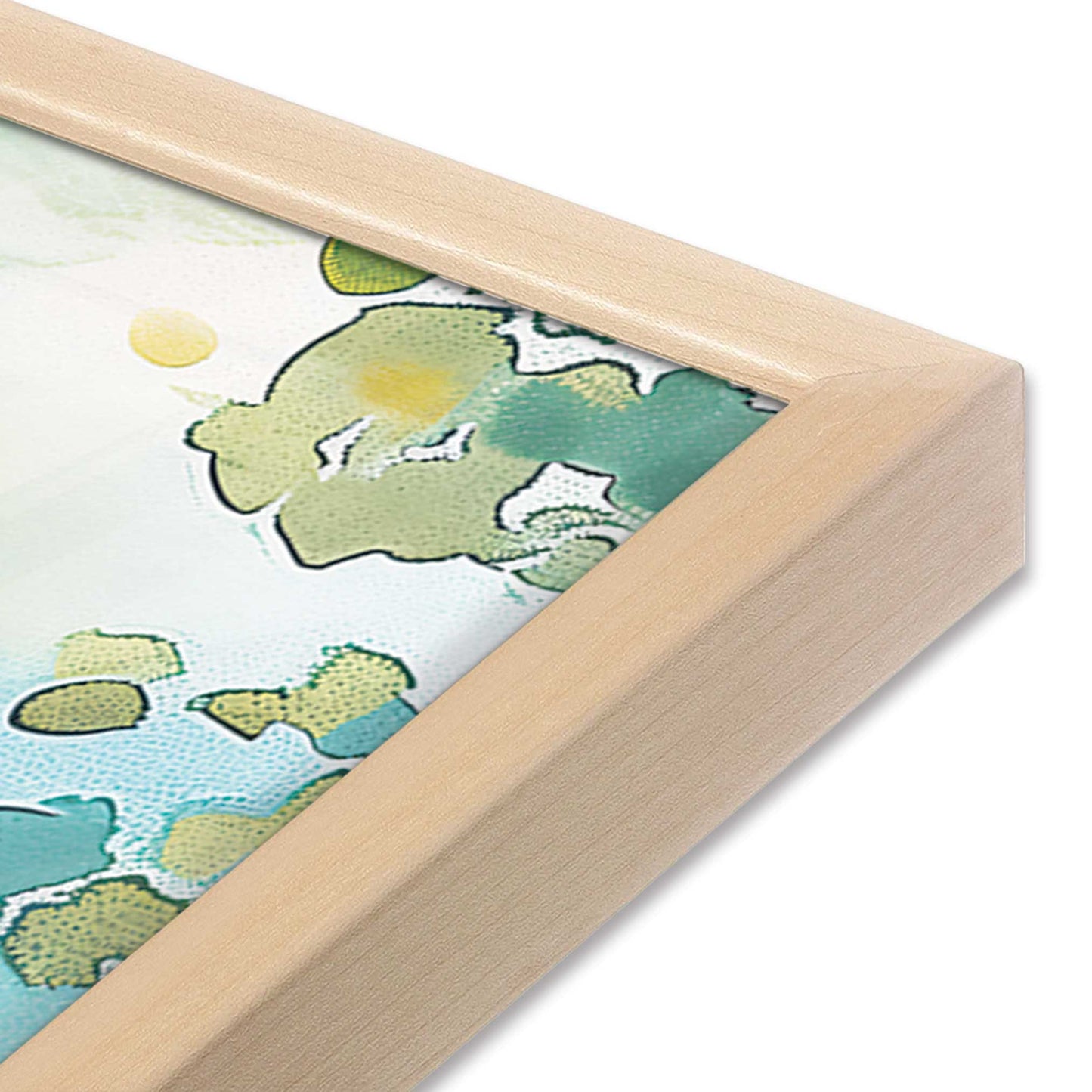 [Color:Raw Maple], Picture of art in a Raw Maple frame at an angle