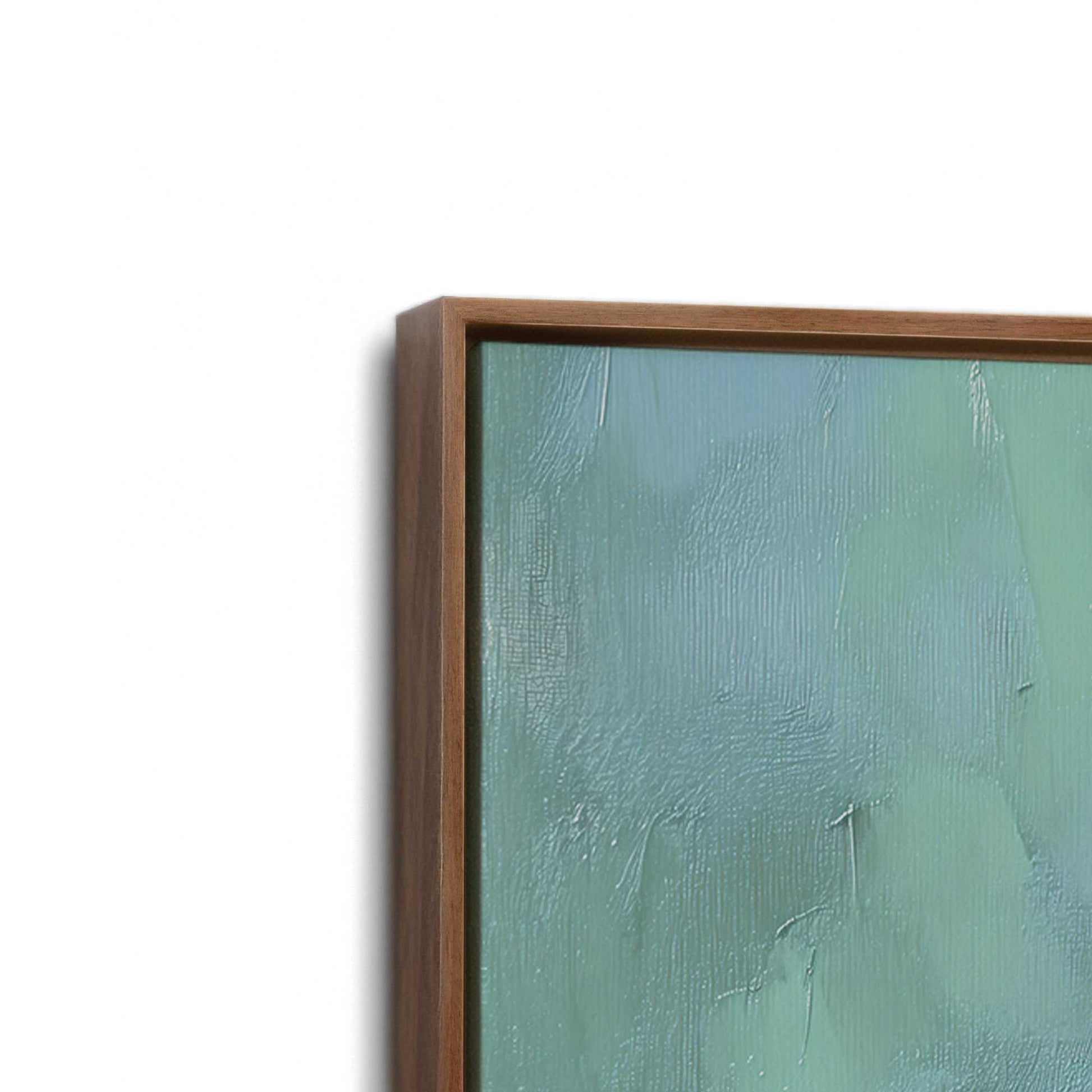 [Color:Walnut], Picture of art in a Walnut frame at an angle