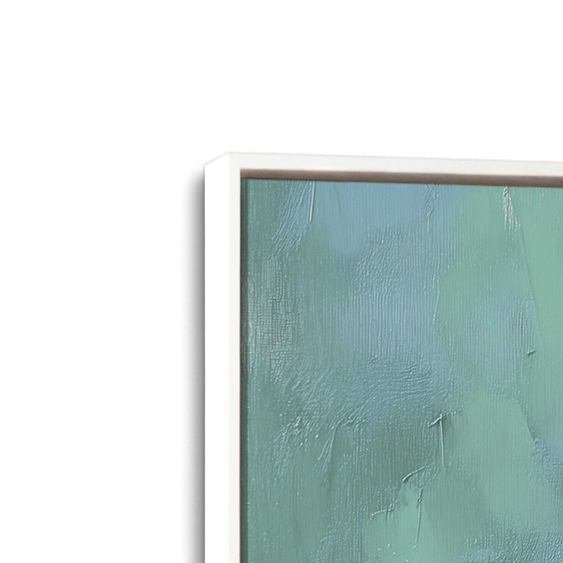 [Color:Opaque White], Picture of art in a White frame at an angle