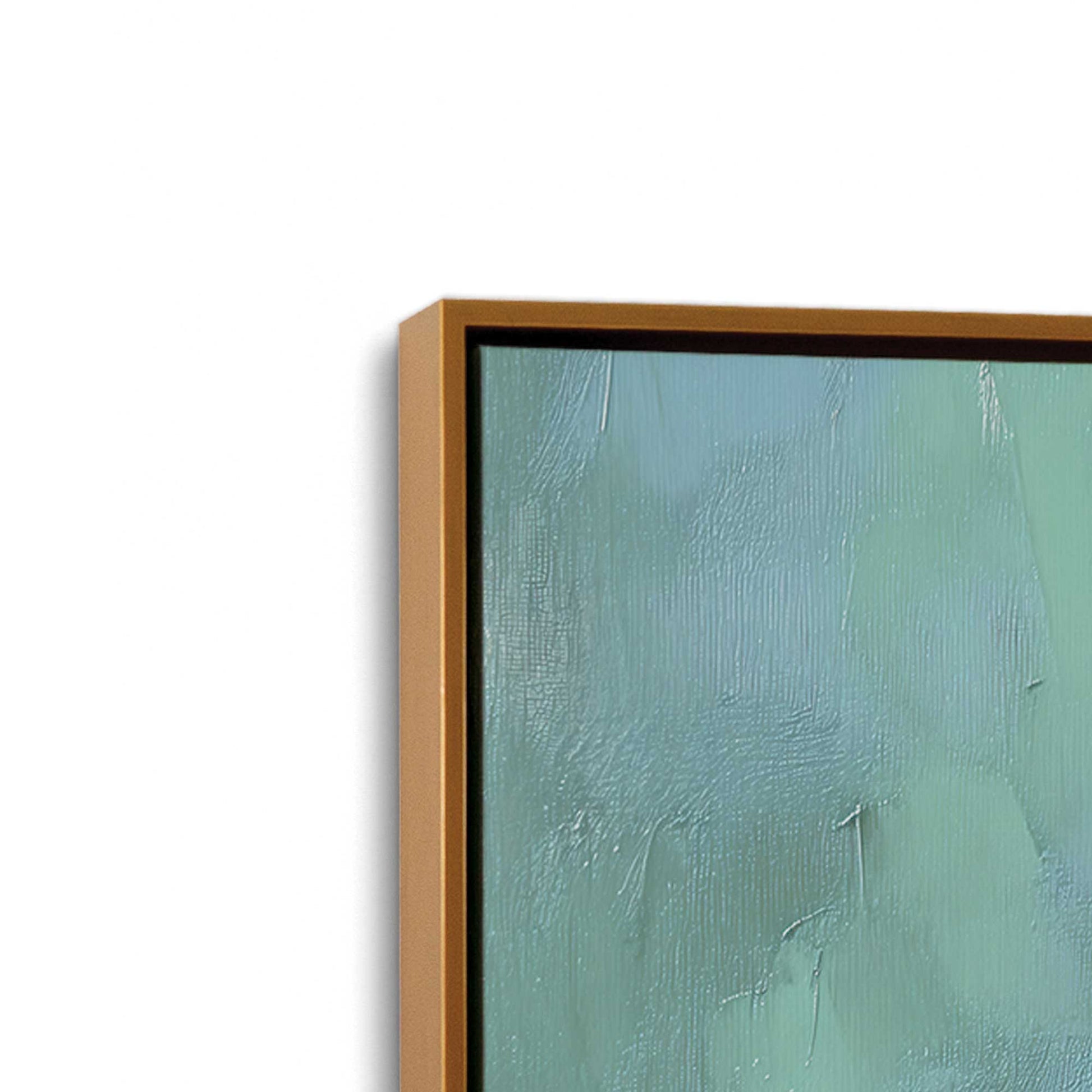 [Color:Polished Gold], Picture of art in a Polished Gold frame at an angle