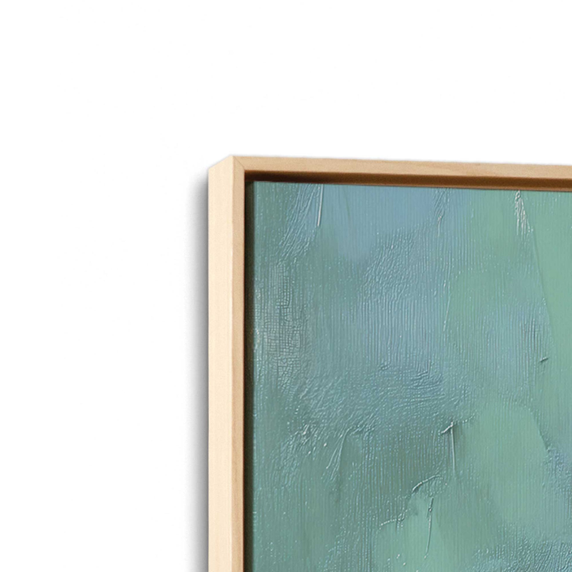 [Color:American Maple], Picture of art in a American Maple frame at an angle
