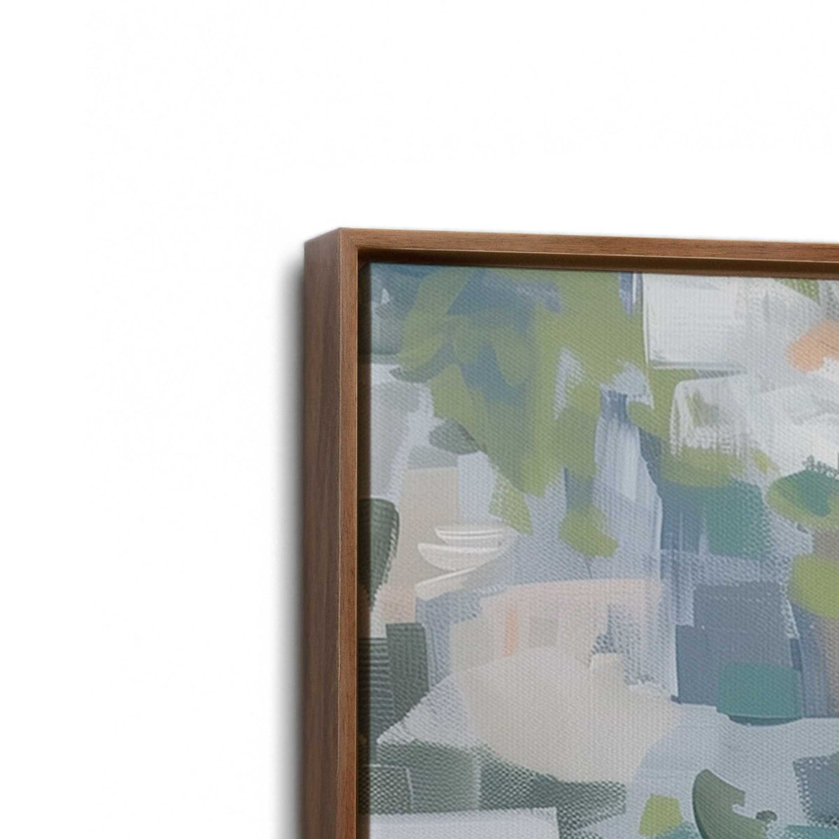 [Color:Walnut], Picture of art in a Walnut frame at an angle