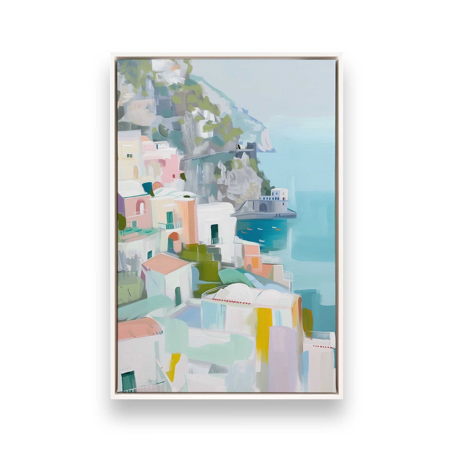 [Color:Opaque White], Picture of art in a White frame