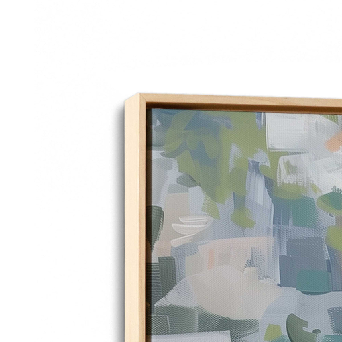 [Color:American Maple], Picture of art in a American Maple frame at an angle