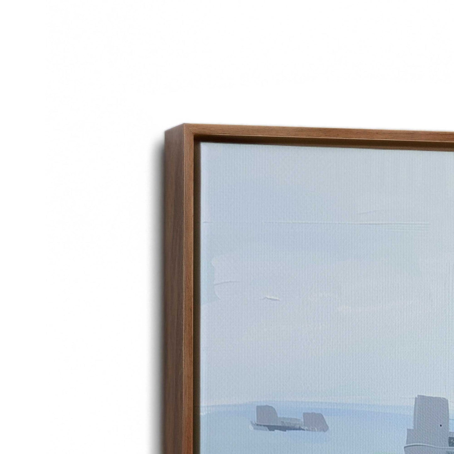 [Color:Walnut], Picture of art in a Walnut frame at an angle