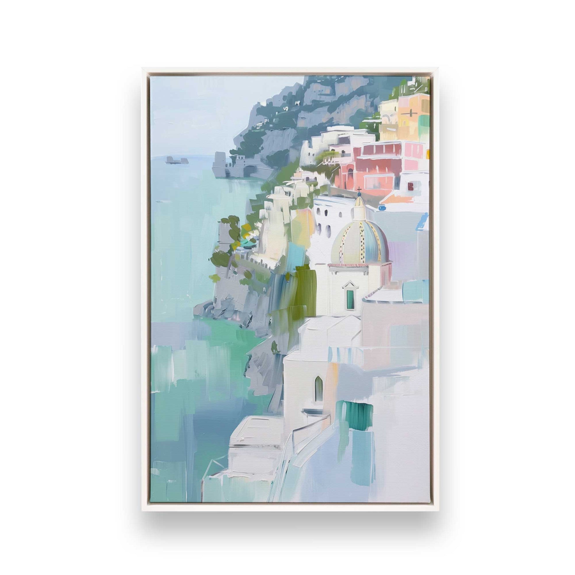 [Color:Opaque White], Picture of art in a White frame