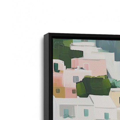[Color:Satin Black], Picture of art in a Satin Black frame at an angle