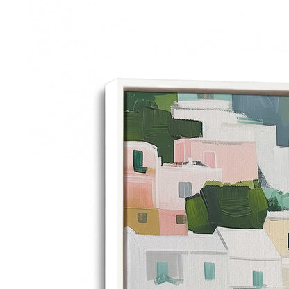 [Color:Opaque White], Picture of art in a White frame at an angle