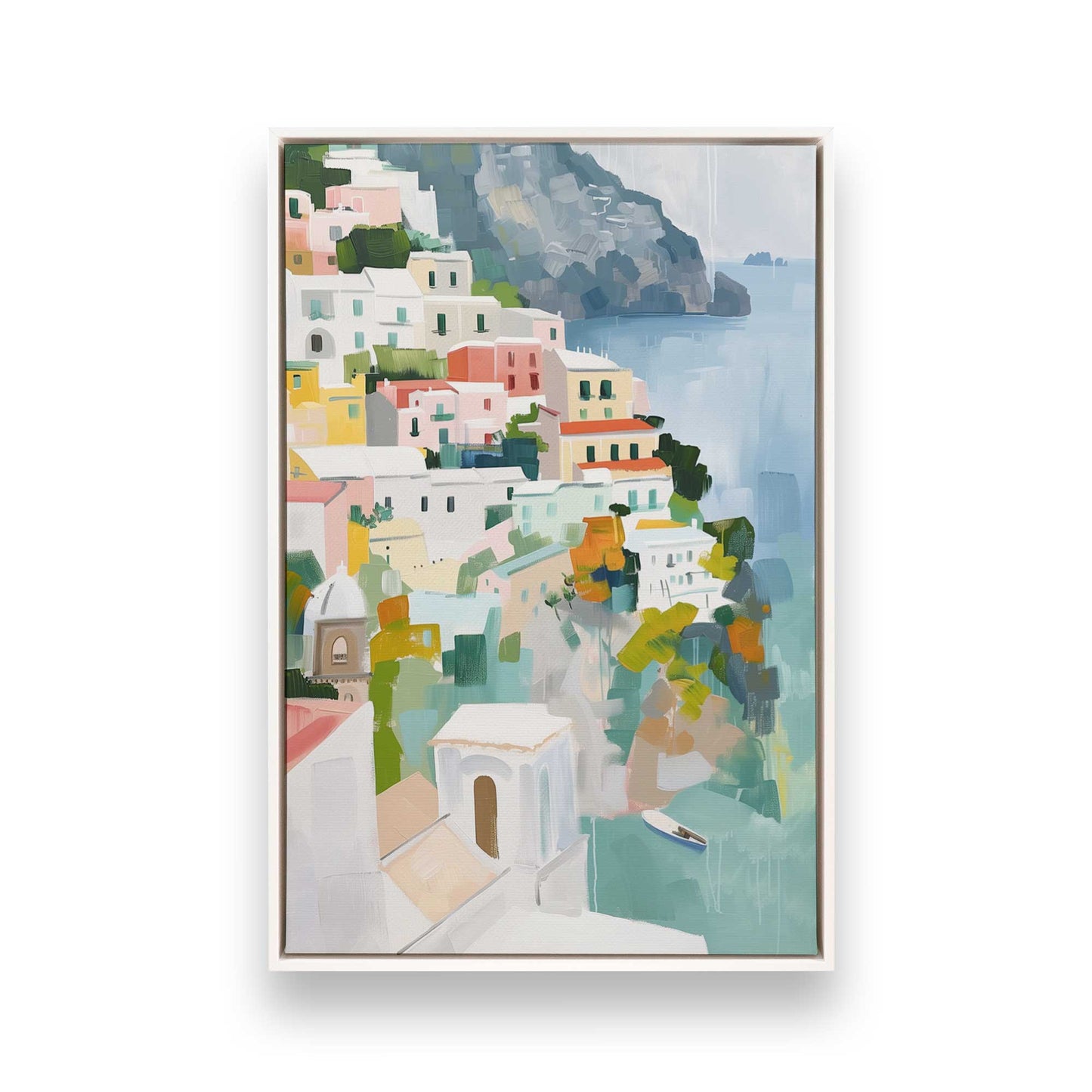 [Color:Opaque White], Picture of art in a White frame