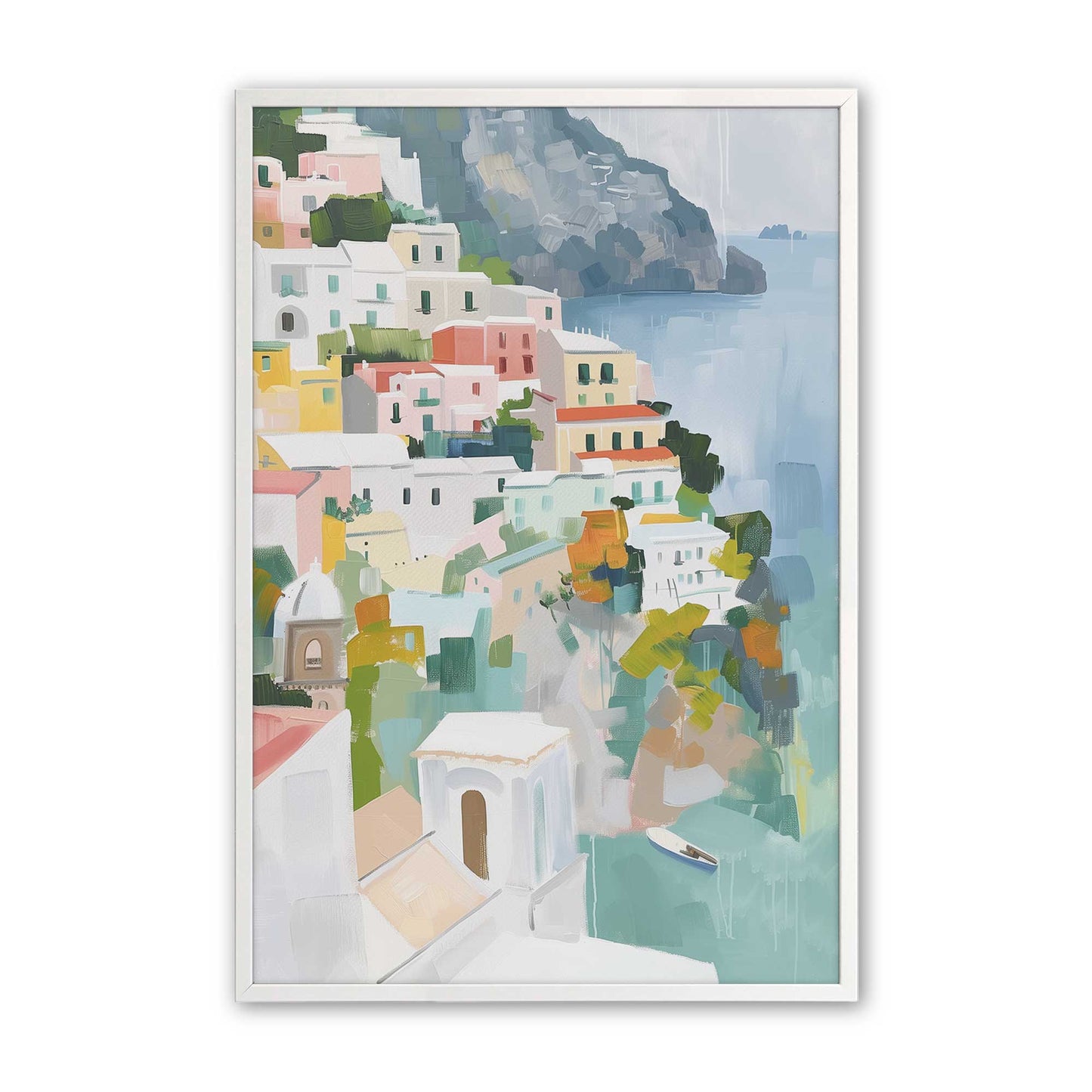 [Color:Opaque White], Picture of art in a Opaque White frame