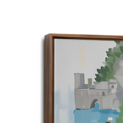[Color:Walnut], Picture of art in a Walnut frame at an angle