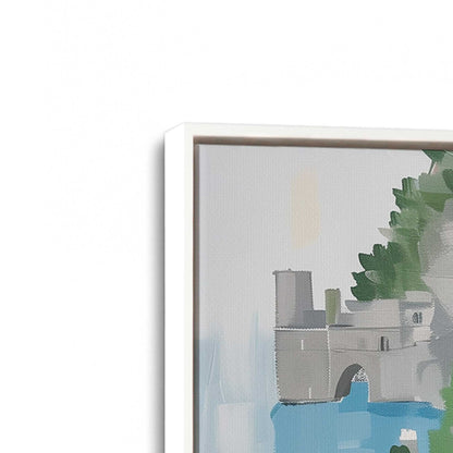 [Color:Opaque White], Picture of art in a White frame at an angle
