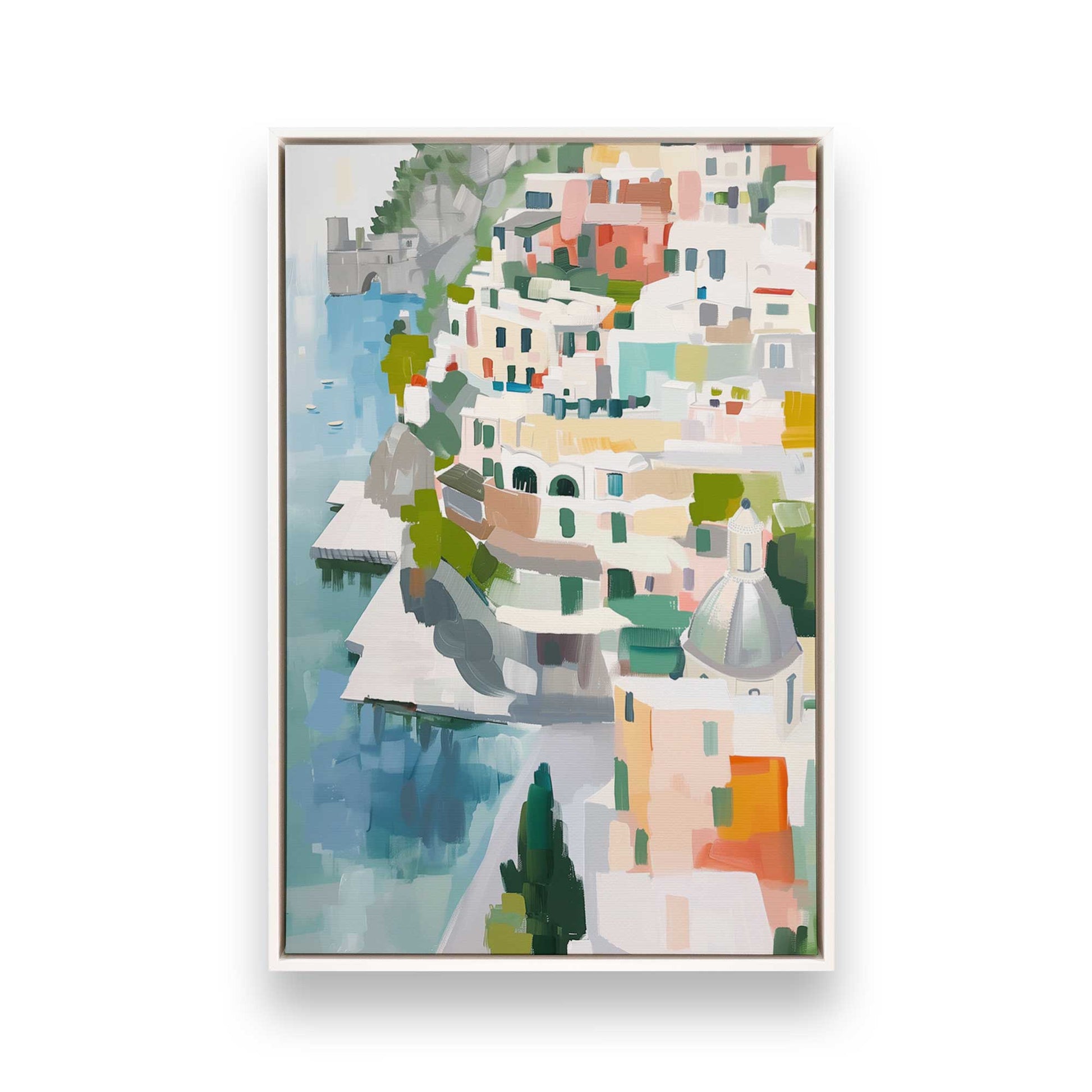 [Color:Opaque White], Picture of art in a White frame