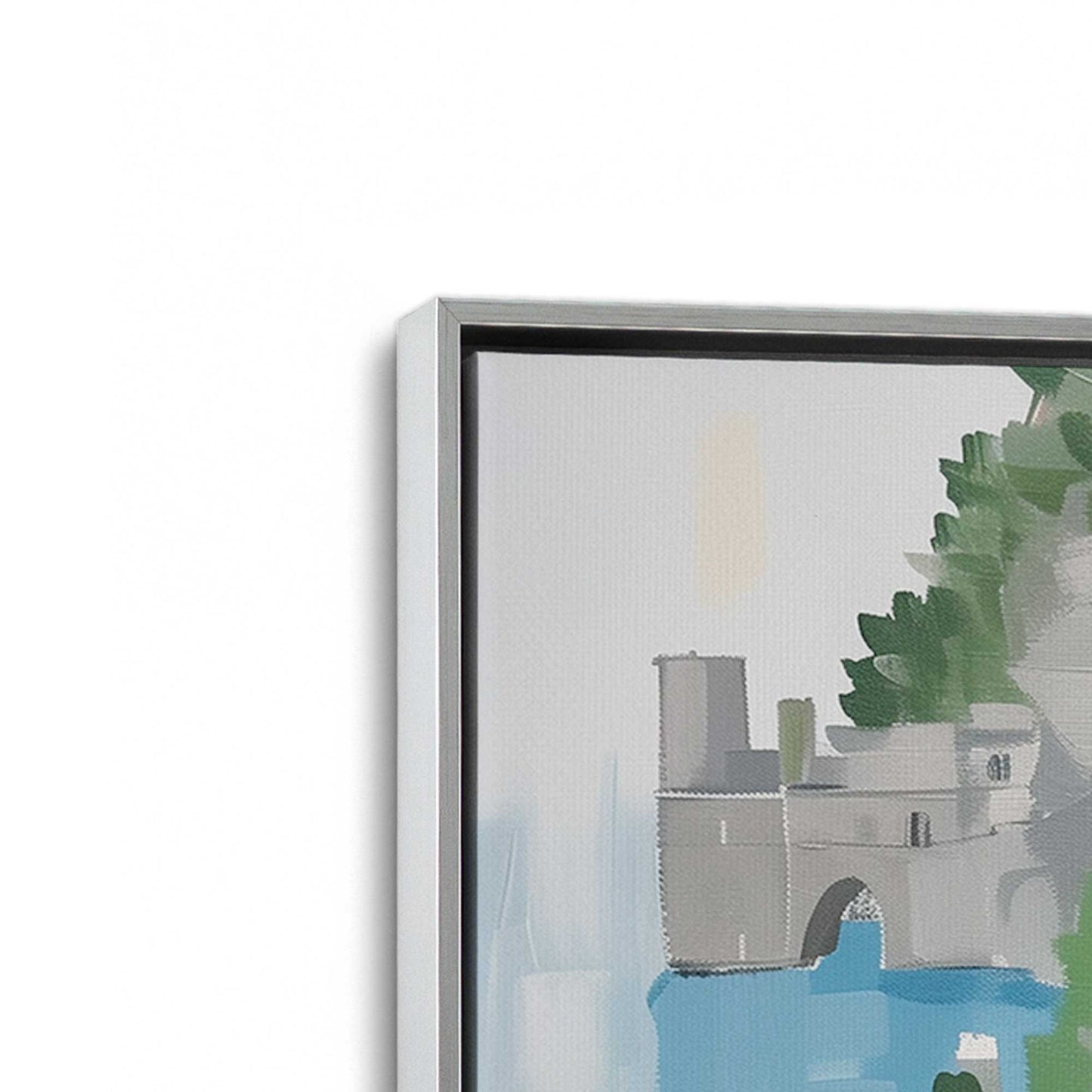 [Color:Polished Chrome], Picture of art in a Polished Chrome frame at an angle