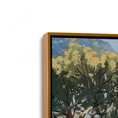 [Color:Polished Gold], Picture of art in a Polished Gold frame at an angle