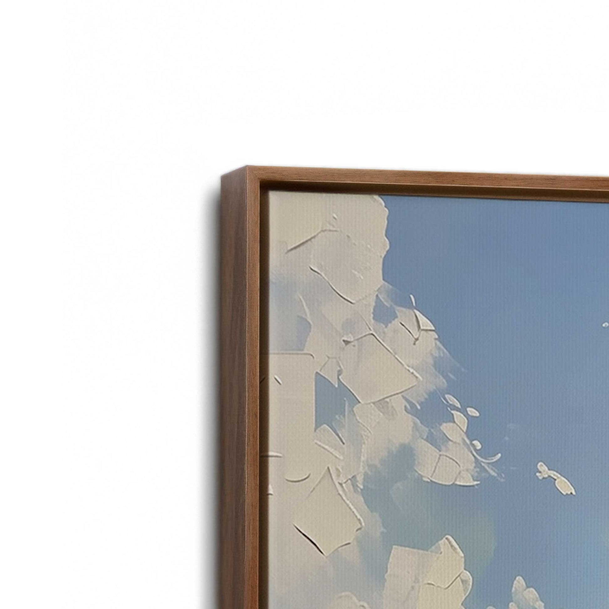 [Color:Walnut], Picture of art in a Walnut frame at an angle