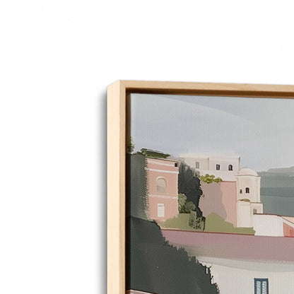 [Color:American Maple], Picture of art in a American Maple frame at an angle