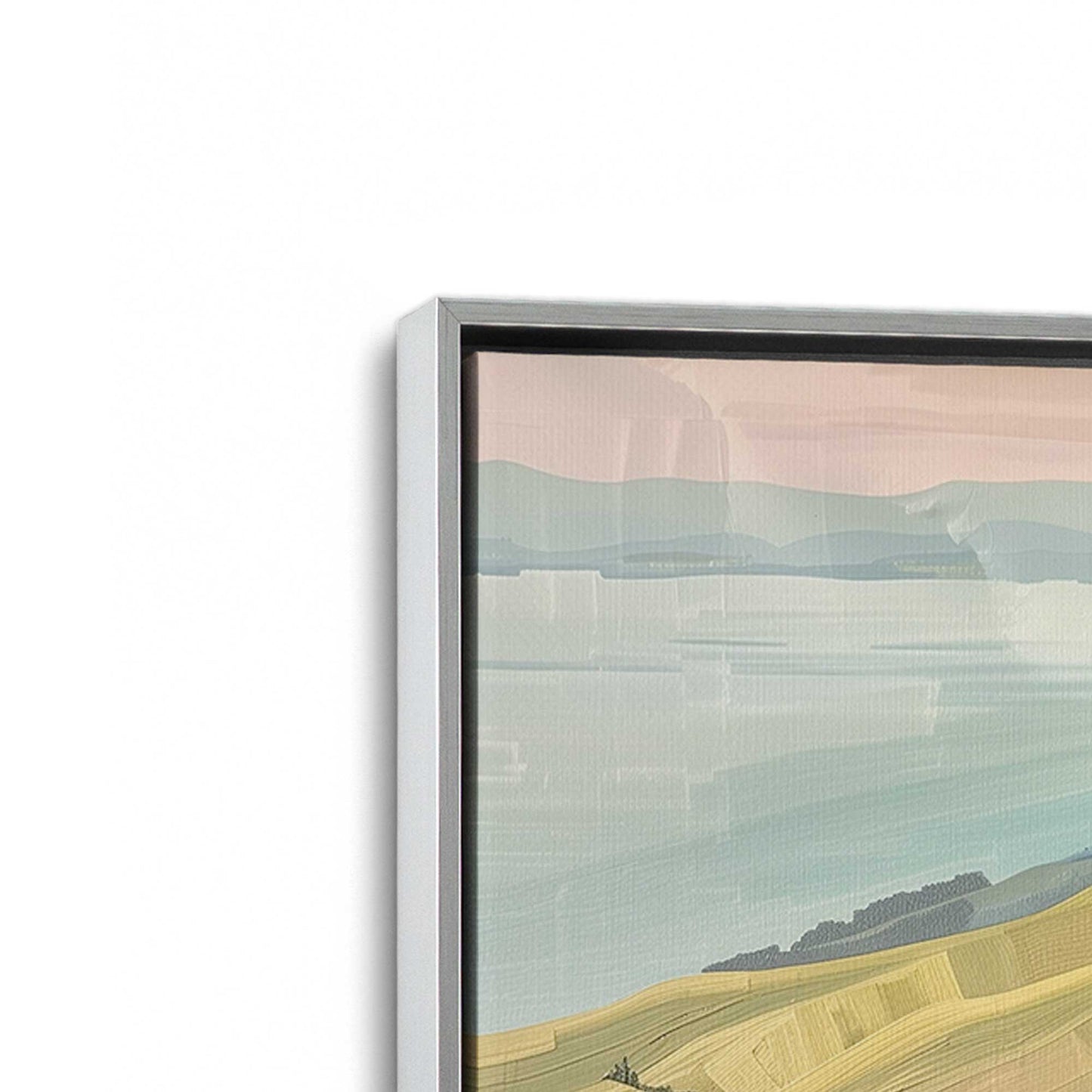 [Color:Polished Chrome], Picture of art in a Polished Chrome frame at an angle
