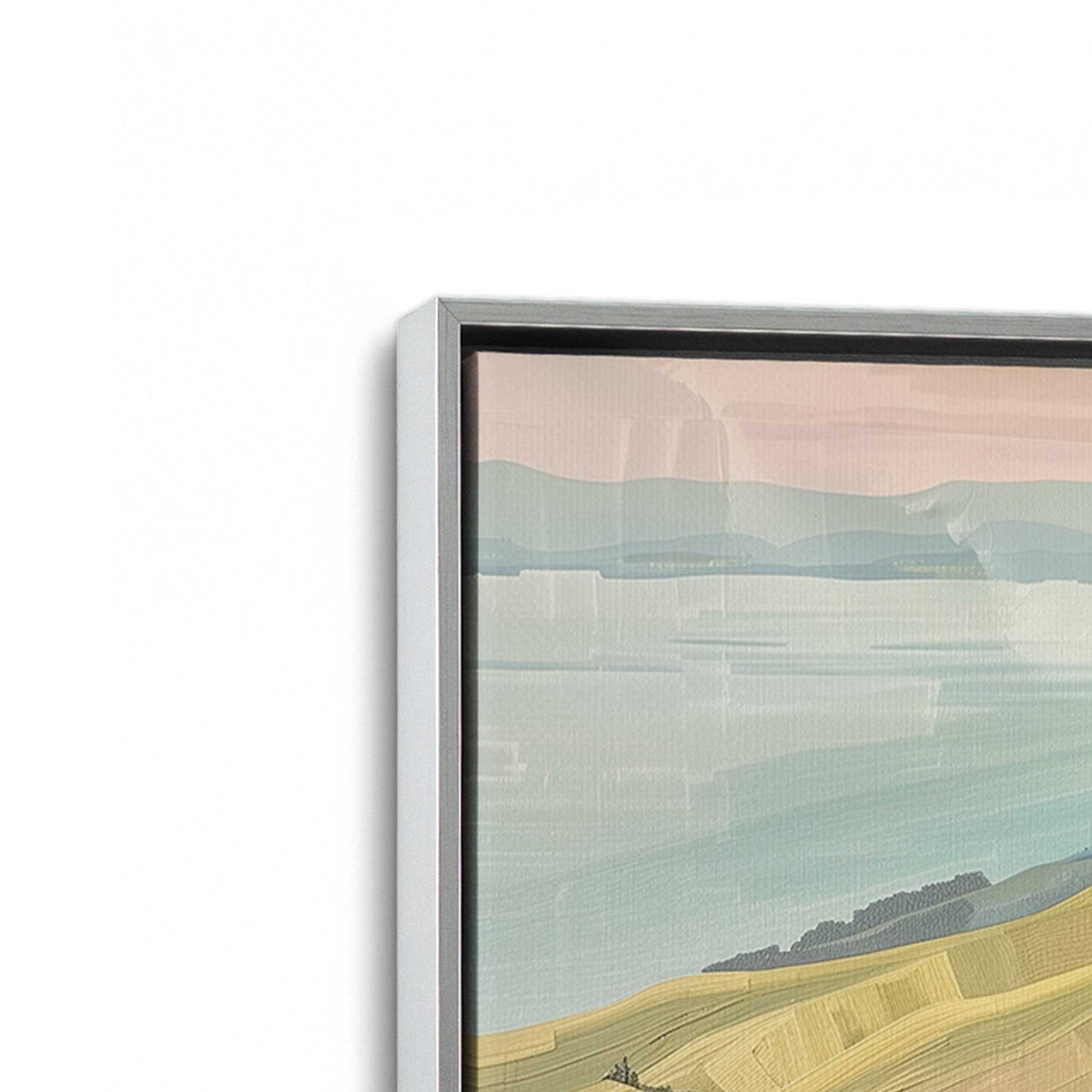 [Color:Polished Chrome], Picture of art in a Polished Chrome frame at an angle