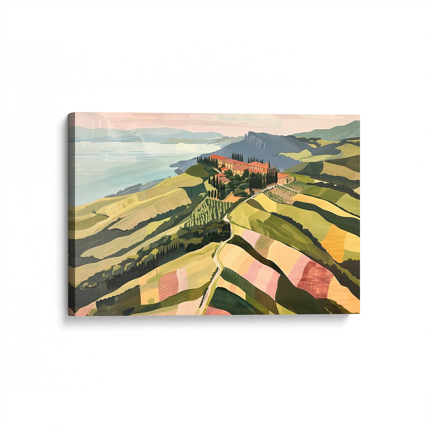 [Color:Stretched Canvas], Picture of art at an angle