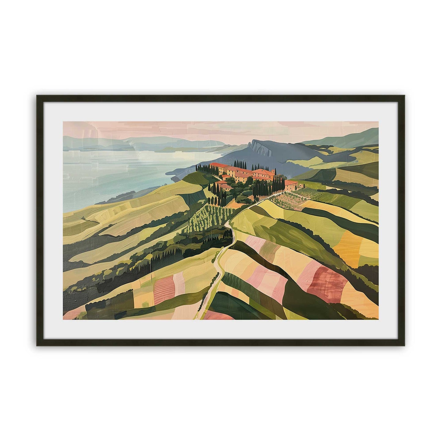 [Color:Satin Black], Picture of art in a Satin Black frame