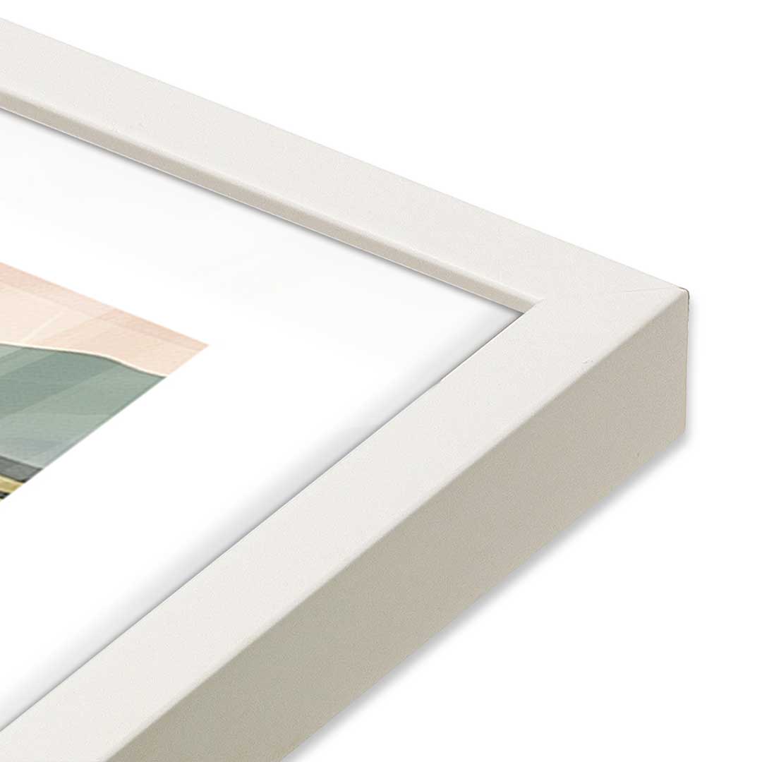 [Color:Opaque White], Picture of art in a Opaque White frame at an angle