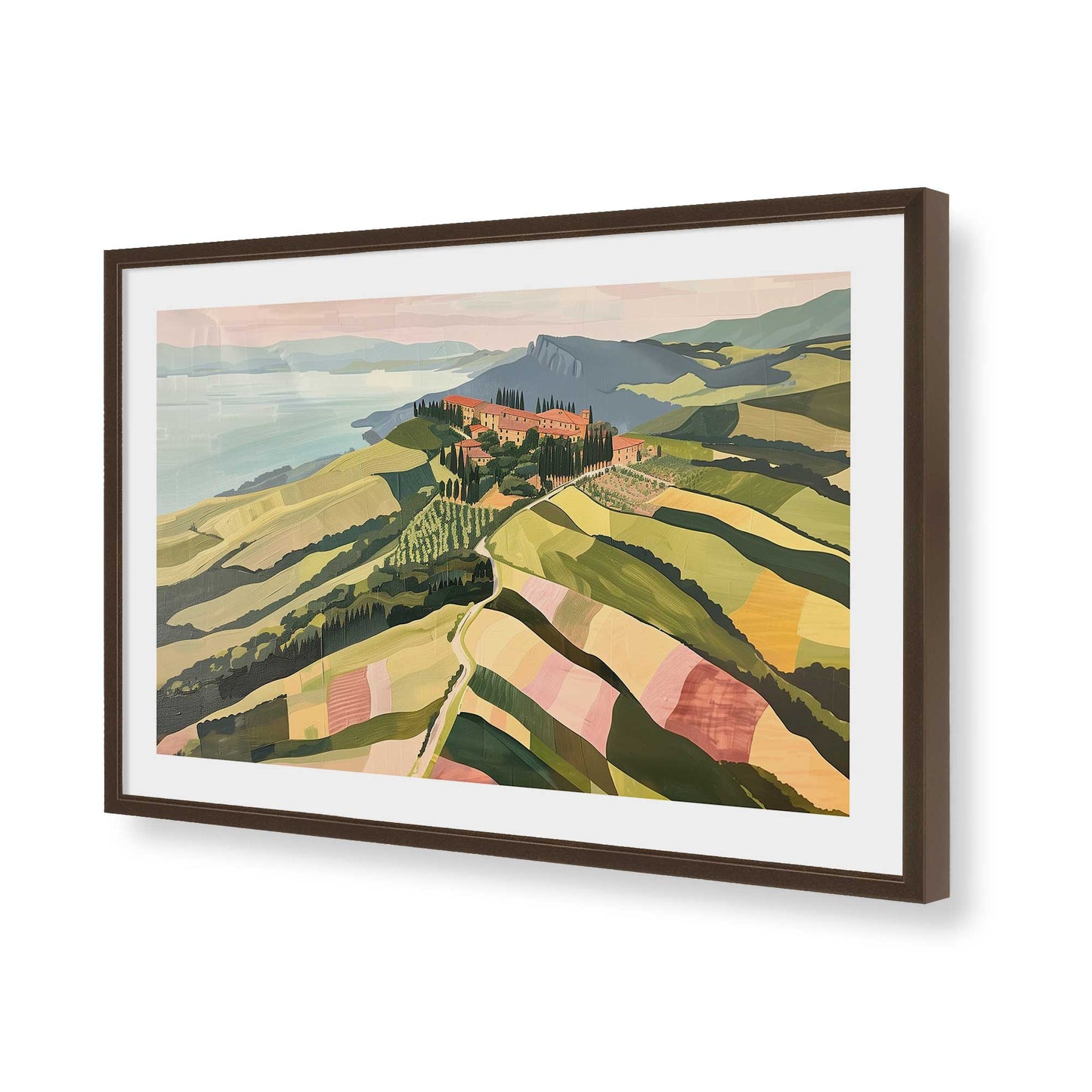 [Color:Belvinder Brown], Picture of art in a Belvinder Brown frame of the corner