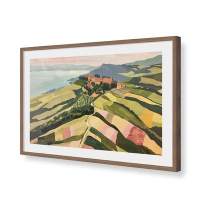 [Color:Walnut], Picture of art in a Walnut frame of the corner