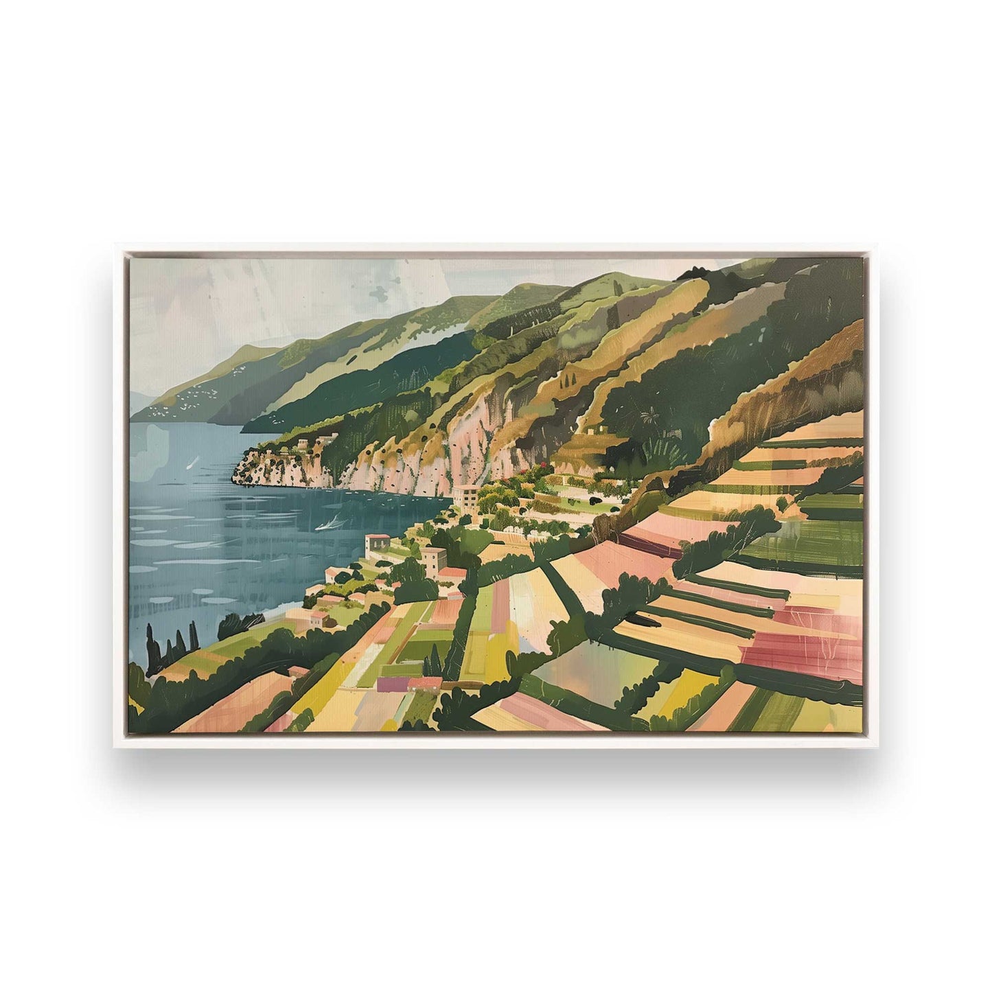 [Color:Opaque White], Picture of art in a White frame