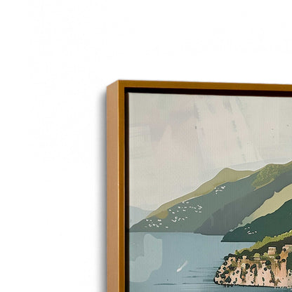 [Color:Polished Gold], Picture of art in a Polished Gold frame at an angle