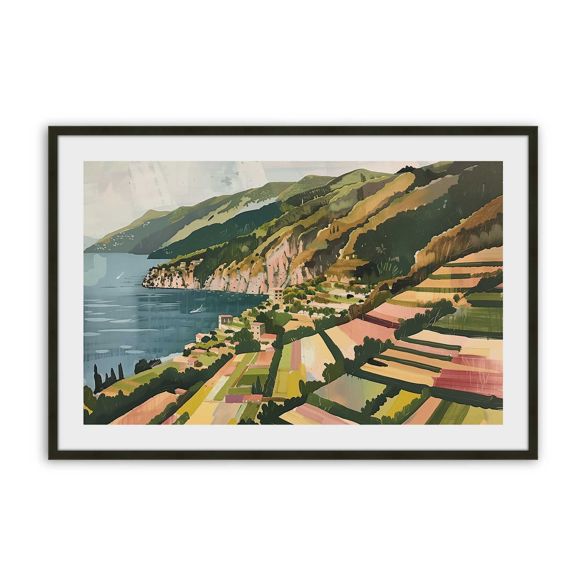 [Color:Satin Black], Picture of art in a Satin Black frame