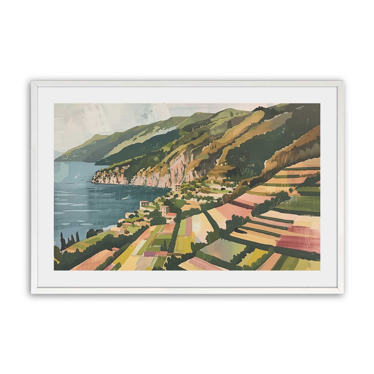 [Color:Opaque White], Picture of art in a Opaque White frame