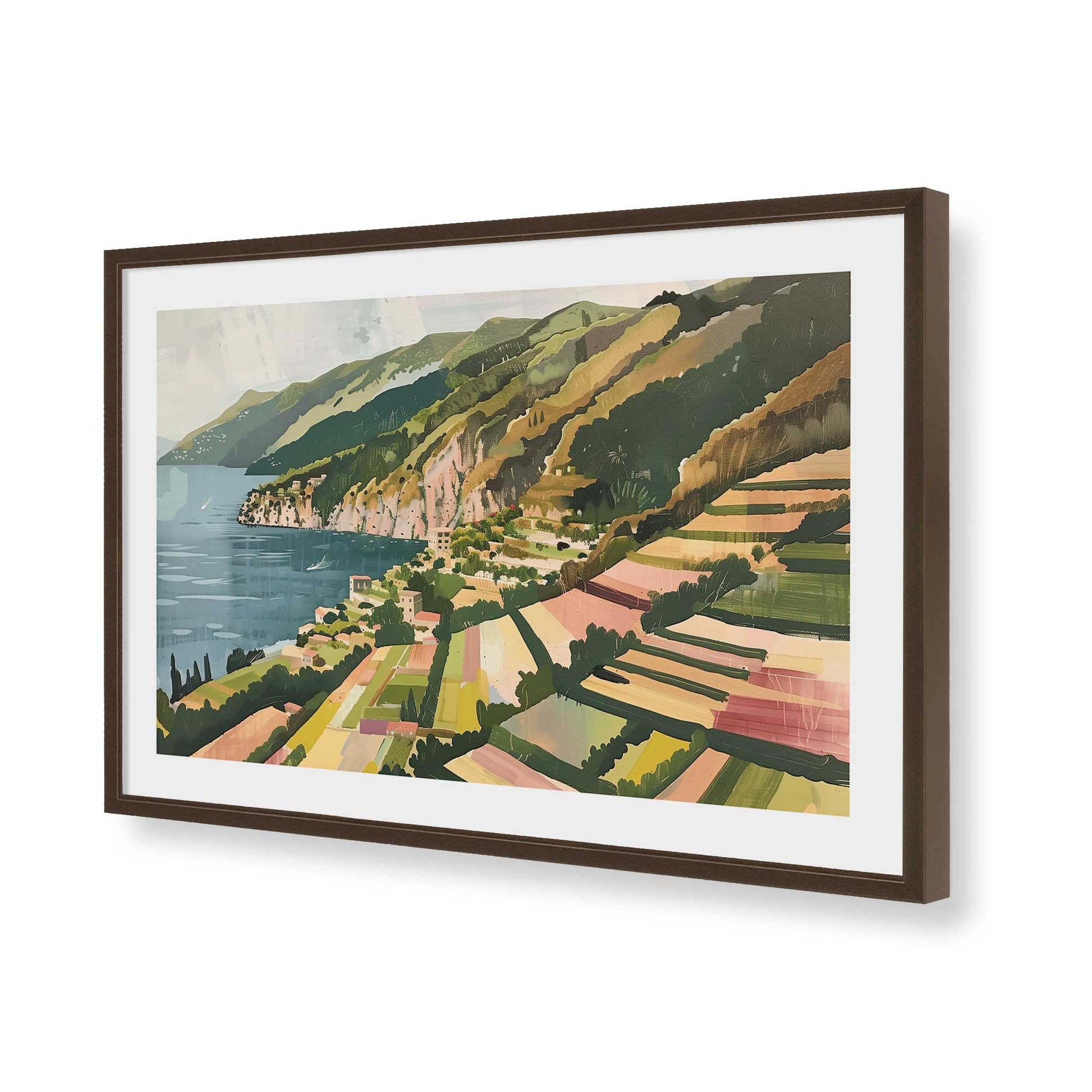 [Color:Belvinder Brown], Picture of art in a Belvinder Brown frame of the corner