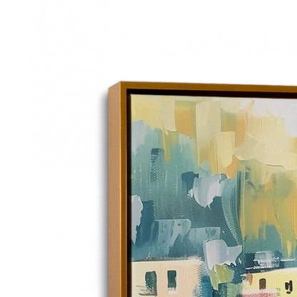 [Color:Polished Gold], Picture of art in a Polished Gold frame at an angle