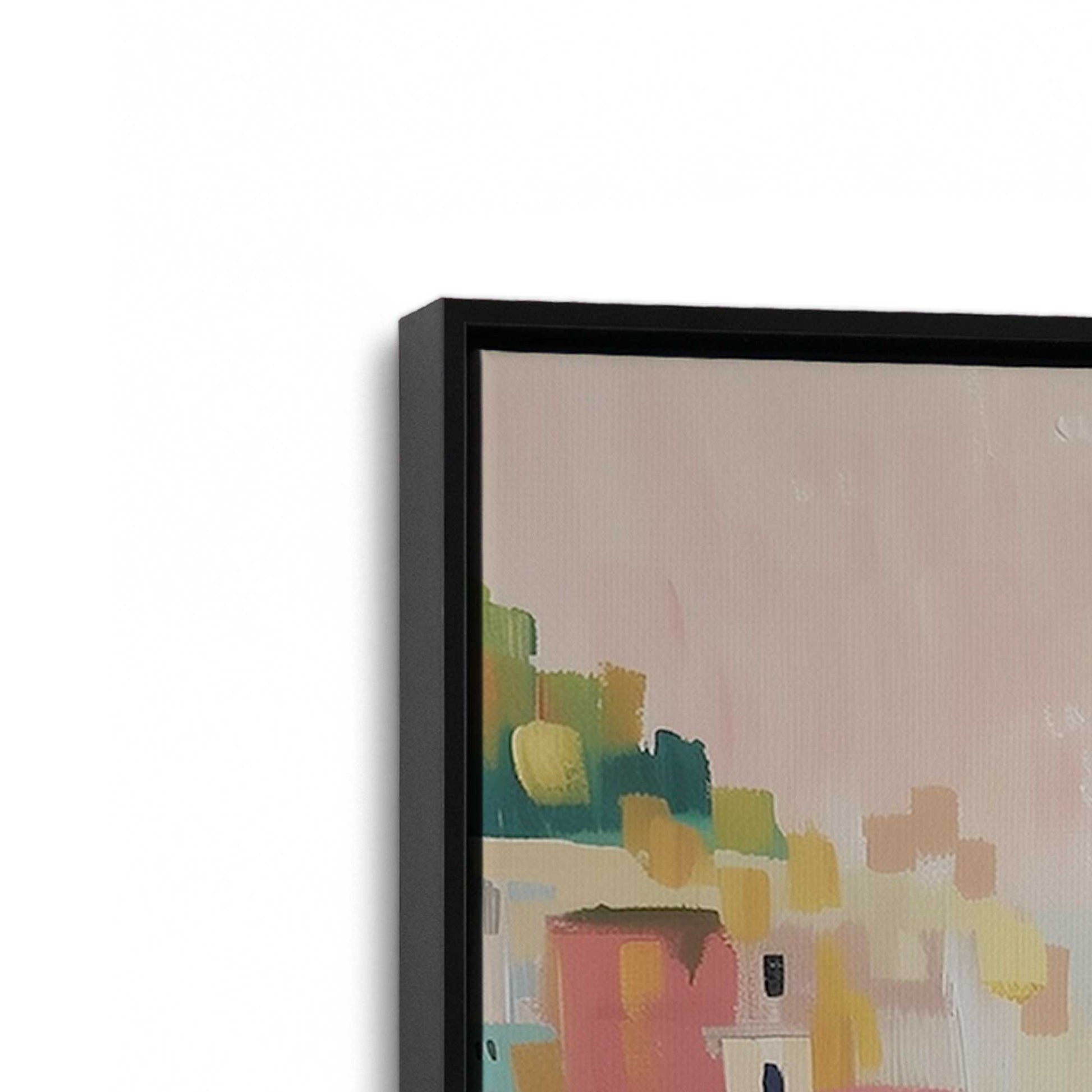 [Color:Satin Black], Picture of art in a Satin Black frame at an angle