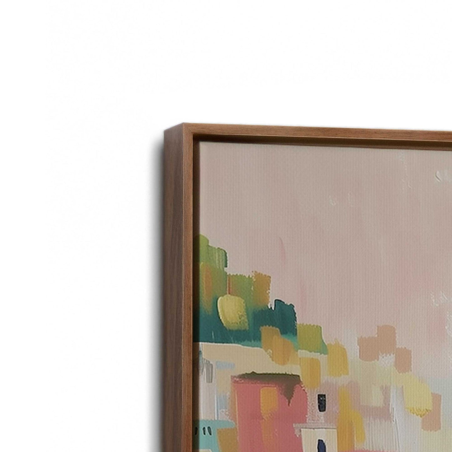 [Color:Walnut], Picture of art in a Walnut frame at an angle