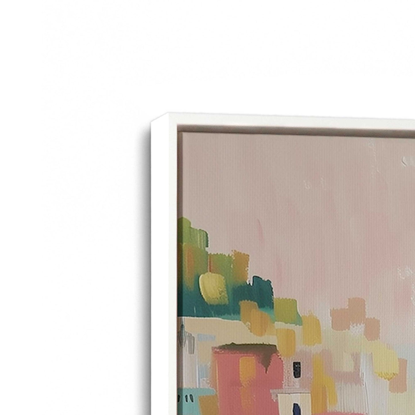 [Color:Opaque White], Picture of art in a White frame at an angle